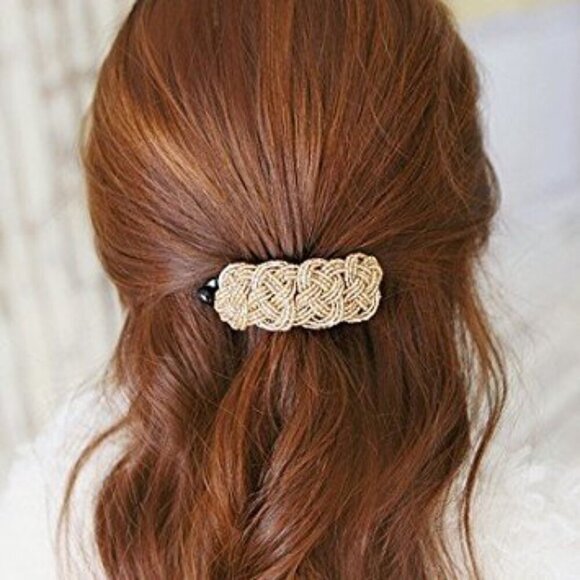 Women Hair Clip Ponytail Holder Charm Metal Elegant for Weddings and Parties
